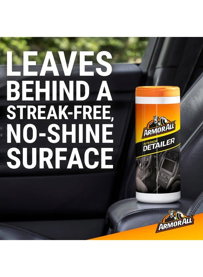 ARMOR ALL مناديل تنظيف السيارة، مناديل داخلية للسيارة لإزالة الأوساخ والغبار، 25 قطعة - Image 4